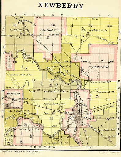 Newberry Township Map (1883)