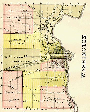 Washington Township Map (1883)